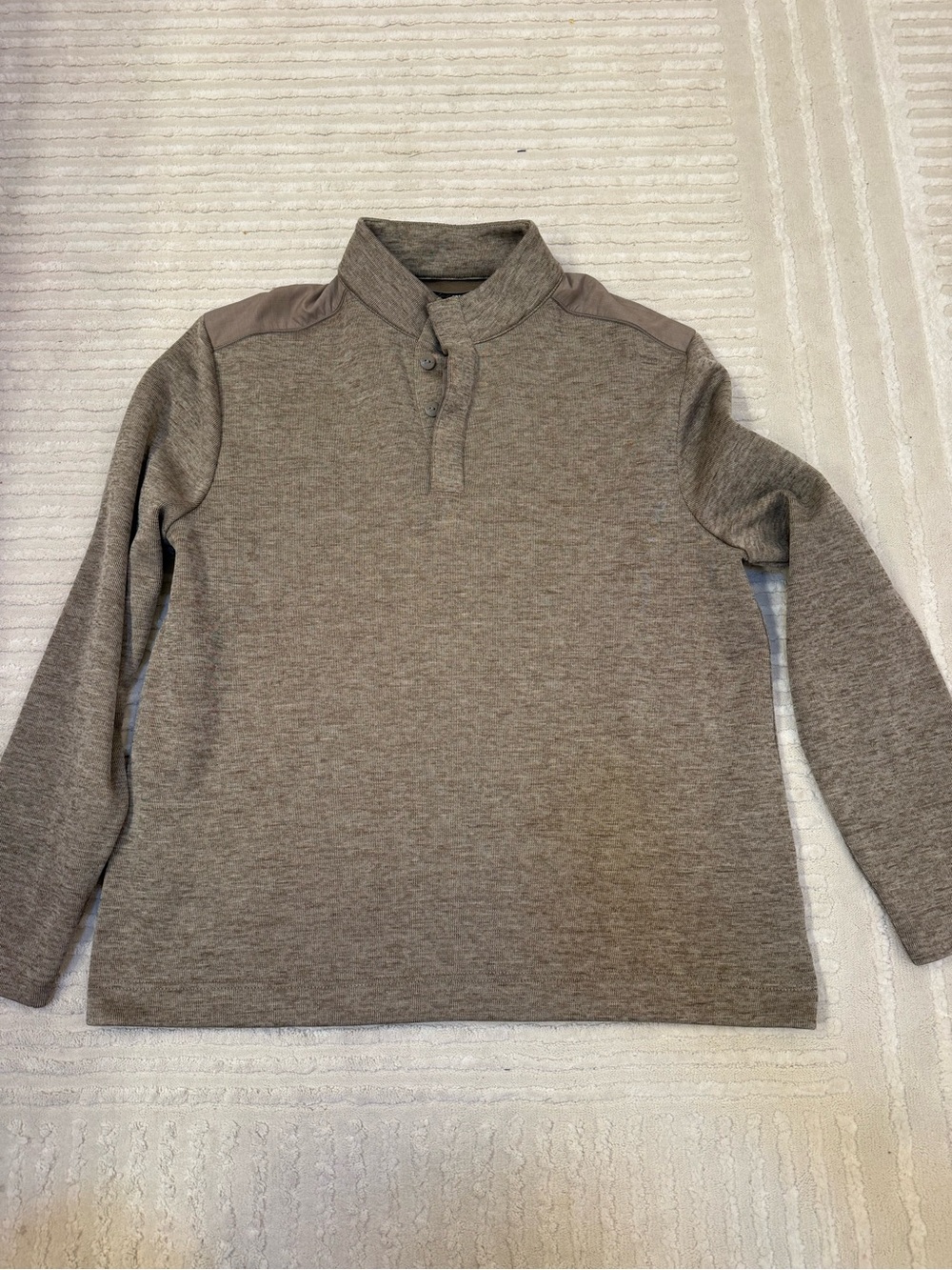 Greg Norman Men's Taupe Heather Knit Pullover Sweater size Large